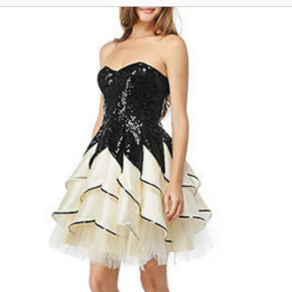 Betsey Johnson Special Occasion Dress Black Sequin
